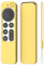 K TOMOTO Compatible con Apple TV 4K Siri Remote Case 2021, funda protectora de silicona suave y sedosa para control remoto Siri de 2ª generación [cordón incluido], color amarillo