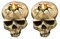 Totenkopf Wandkerzenhalter Ästhetische 15cm Totenkopf Kerzenhalter Wand Gothic Halloween Kreativer Kerzenständer Wohnzimmer Wanddekorations Ornamente,Skeleton,2Pcs