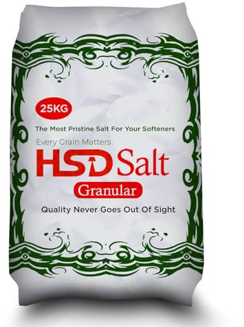 HSD SALT Granular 25Kg Water Softener Best For Laundry Kitchen Dish Washing | Compatible to All Water Softener Machines | Premium Food Grade 100% Genuine British Salt (1 Bag)