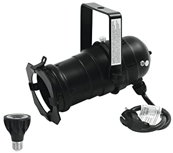 EUROLITE Set PAR-20 Spot sw + PAR-20 230V COB 6W E-27 LED 1800-3000K dim2warm | PAR-20-Gehäuse mit E-27 Sockel inklusive PAR-20 LED-Lampe mit modernder Dim-to-Warm-Funktion