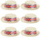 Union Jack Boater Hats - Pack of 6 - Straw Boater Hats with Union Jack Flag Band - King's Coronation, VE Day, Jubilee Events, Street Party Fancy Dress Accessory