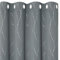 BUHUA Blickdichte Gardinen Verdunklungsvorhänge, Lichtundurchlässig Vorhang mit Muster, Ösenvorhang Thermogardinen für Schlafzimmer, Hellgrau 214x132cm(HxB), 2er Set