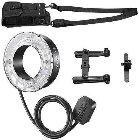 Flashpoint R200 Ring Flash Head for eVOLV200 and eVOLV200 Pro Pocket Flash, Ultra-Powerful 200ws Flash Ring Light w/Built-In Modeling Lamp, Shadow-Free Lighting for Flash Photography & Macro S