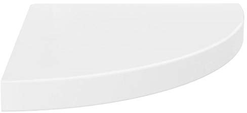 vidaXL Eck-Schweberegal Hochglanz-Weiß 35x35x3,8 cm MDF