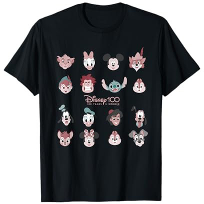 Disney 100 Anniversary 100 Years of Wonder Famous Faces D100 Maglietta