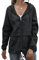 Veste de pluie pour femme - Imperméable - Légère - Pliable - Coupe-vent - Avec capuche - Veste de pluie avec poches, Noir , S