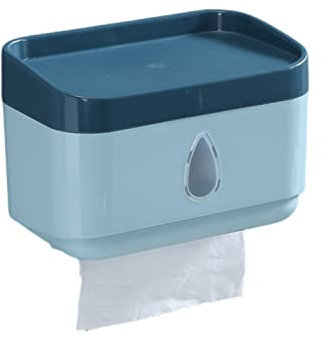 Selbstklebend Klorollenhalter, Toilettenpapierhalter für Die Wandmontage, Modernes Design, WC Papier Halterung für Deko Badezimmer Organizer-Blau