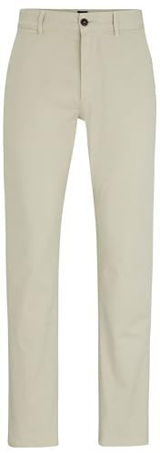 BOSS Mens Chino Slim Slim-fit Trousers in Stretch-Cotton Satin