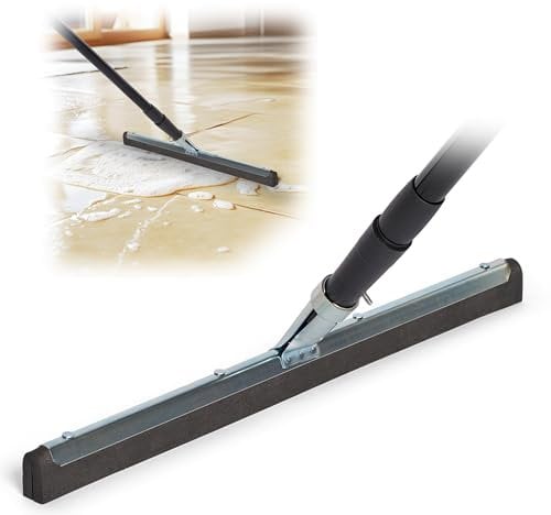 Novaliv Wasserschieber Bodenabzieher 45cm mit Stiel 130 cm Duschabzieher Abzieher Dusche Boden Abzieher Fenster Profi Wasser Abzieher Schieber für Boden Wasserabzieher Terasse Boden Pool