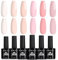 TOMICCA Vernis Semi Permanent Rose Set, 6 couleurs Rose Nude Blanc Beige Vernis Gel UV, Soak-Off Vernis à ongles UV/LED Gel Cadeau pour salon de manucure DIY Home, 8ML