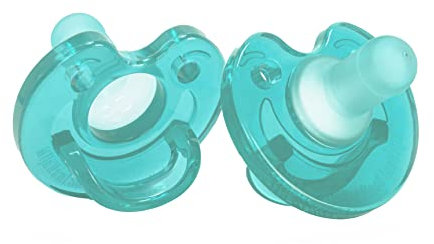 MijnNami Soother Schnuller, geeignet für NICU, Schnuller für Frühgeborene und Neugeborene, Schnuller aus 100% Silikon für Neugeborene, 2 Stück (Türkis)