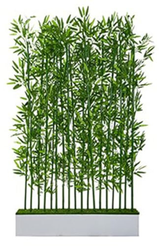 Bambú Artificial Simulación de Plantas Artificiales de Bambú Falso, Separador de Ambientes Valla de Privacidad para Interior Exterior, Balcón/salas/librerías Suelo Verde Decoración Pared ( Color : Whi