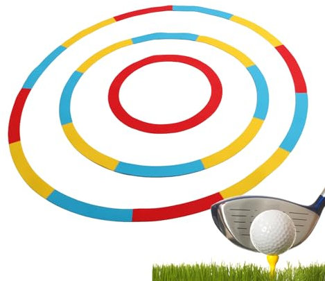 Golf Putting Hilfe, Golfringtrainer Faltbare Schlagkreise, Golf Trainingszubehör Leicht zu reinigende Ringe für Hof, Trainingsgelände, Parks, Golfplatz Soydan