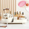 Make Up Organizer, Schminktisch Organizer 360° Drehbar und Fach 2-in-1, Kosmetik Organizer für Schminktisch, Bad, Makeup Organizers, Badezimmer Organizer, Skincare Organizer (Weiß)