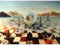 Surrealismus Schachmaske auf Meer Kunst Leinwanddruck Gemälde Salvador Dali Abstraktes seltsames Wandbild Heimdekoration Poster 70 x 100 cm (27,5 x 39,3 Zoll) ungerahmt