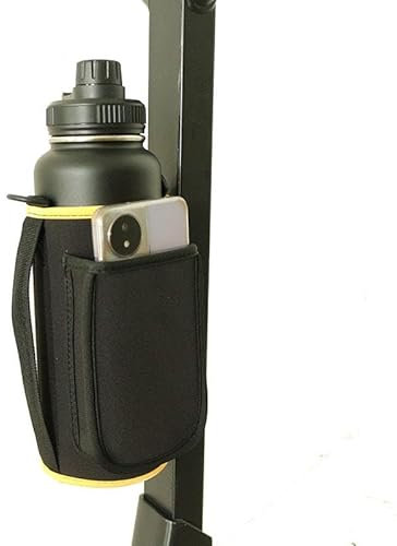 SACSTAR Magnetic Gym Bag Water Bottle Carrier Holder with Adjustable Strap & Phone Pockets Magnetic Bag Gym 5 Built-in Magnet Bag for Gym Yellow