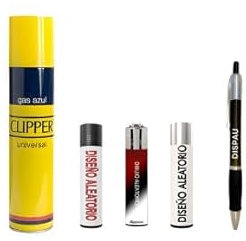 Clipper Pack 3 Mecheros + Botella de Gas Azul 300 ml + 1 Bolígrafo de Regalo - Recarga Soplete de Cocina