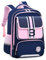 IvyH Schulrucksack Mädchen 2-5 Klasse, 20 Liter Ergonomischer Kinder Rucksack für Grundschule, Wasserdicht Schulranzen Kinder Schultasche für Mädchen, 8-12 Jahre, Marineblau Rosa