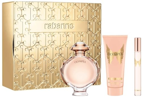 Paco Rabanne Olympea Eau de Parfum 80 ml Geschenkset 2024 (enthält 80 ml Eau de Parfum, 100 ml Bodylotion und 10 ml Reisespray)