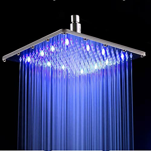 Soffione doccia moderno quadrato in acciaio inox da 30 cm con design sottile a energia idrica soffione doccia a parete per arredamento bagno 30 cm x 30 cm lampada da parete