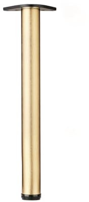 Pieds de meubles en acier inoxydable avec vis pour meuble de cuisine, table, armoire, bureau, 110 cm, doré brossé