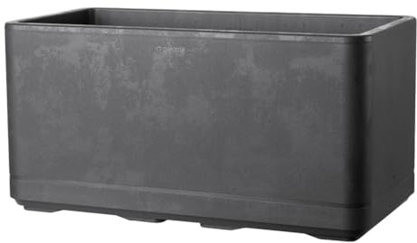 Kreher XL Pflanzkasten Cosmo mit Rollen und Wasserstandanzeige in verschiedenen Formaten und Farben. Der Eye-Catcher für Garten, Terrasse, Restaurants & Gewerbe! (Anthrazit, 80 L)