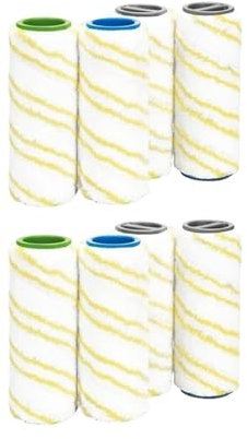 Brosse à rouleau essuyez le rouleau de brosse de nettoyage de sol de la brosse principale, compatible avec les accessoires d'aspirateur sec et humide lavables au sol Karcher FC3 FC3D FC5 FC7(Set 1)