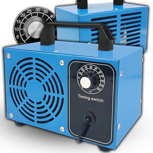 Retoo Generatore di ozono 60000 mg/h, 140 W, flusso d'aria 200 m3/h, purificatore d'aria O3 con timer da 60 min, ozonizzatore, ozonizzatore, antiodore, neutralizzatore di odori per auto e animali