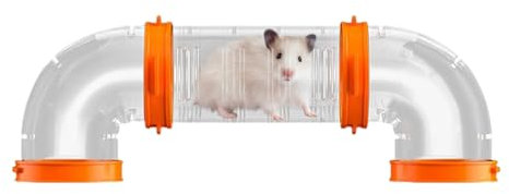 Röhren Hamster-Set Zubehör Für Hamsterkäfig, 6cm Hamster Tunnel Rohr Hamsterröhren-Set, Transparent Für Abenteuer Verbindungstunnelbahn, Hamsterspielzeug Für Kleine Tiere Wie Hamster, Maus Zu Erweiter