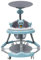 Verstellbare Lauflernwagen, Baby Lauflernhilfe mit Sonnenschirm und Geräuscharmes PVC-Rad, Universal-Rollator, Baby Gehwagen Anti-Rollover Folding Walker für Mädchen Jungen 6-18 Monate (Blau)