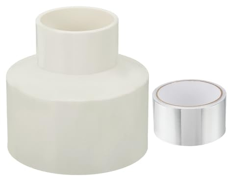 PATIKIL Duct Reducter, 100-50mm PVC Air Ducting Adapter Ducting Reducer Increaser Cone for Bathroom Kitchen Inline Ventilation Systems, White