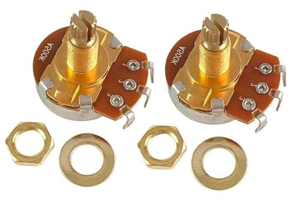 2Pcs A500K/B500K Linears Taper Potentiometer Kurze Gitarre Potentiometer Volumes Ton Töpfe Einfach Zu Bedienen Elektrische Töpfe