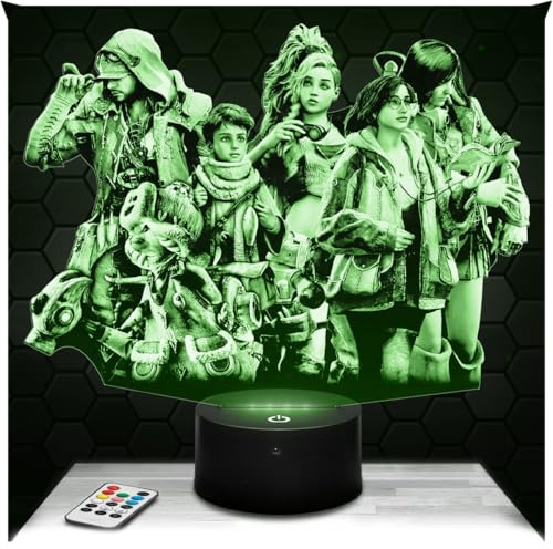 Lampephoto.fr - Lampe M. Hunter Wilds 3D Touch Nachtlicht Videospiele | Made in France, Sockel wählbar, dimmbar, Batterie/USB, HD-Lasergravur, Geschenk für Gamer & Geeks