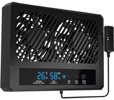 Fxzqgnh Ventilateur pour terrarium pour reptiles - Améliore la circulation de l'air - Double ventilateur pour geckos et