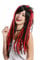 WIG ME UP - GF-W2416-1BHRED Perücke Damenperücke Cosplay lang glatter Scheitel schwarz rote Rasta Dreadlocks