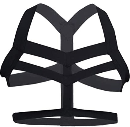 YiZYiF Männer Brust Harness Geschirre Riemen Body Brustgeschirr Herren Strappy Top Bandage Bodysuit Schwarz Einheitsgröße