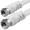 CABLEPELADO Cavo antenna satellitare, 75 ohm, spina F a F maschio tipo F, SAT-Freesat Sky Virgin BT TV, HDTV, DVB, DVD, bianco, 2,5 m