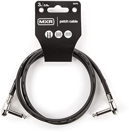 JIM DUNLOP MXR Câble Patch, 3 pieds | 0,9 m, Angle Droit Plat (DCP3)