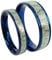 Everstone Paar Ringe Trauring Verlobungsringe Titan zwei Töne Blau und Silberne Ringes Größe: 47-76