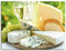 ARTLAND Wanddeko Leinwand Bilder Wandbild 80x60 cm Käse Lebensmittel Wein Weinprobe Mediterran T5QM