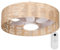 UNIVERSALBLUE Ventilador de Techo con Luz de Mimbre | Ventilador Moderno Aspas Ocultas | Motor DC Silencioso | 6 Velocidades y Mando