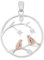 Amor Motivanhänger 925 Sterling Silber Damen Anhänger, mit Zirkonia synth., 2,7 cm, Bicolor, Kommt in Schmuck Geschenk Box, 2023228