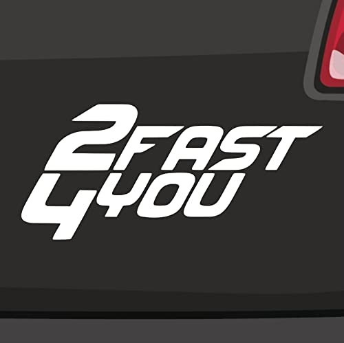 2Fast4You Aufkleber -6 Größen 21 Farben- Raser VMax Speed Auto Leistung schnell
