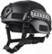 aleawol Tactical Black Airsoft Helmet, Adjustable Lightweight Game Fast Helmet for Outdoor Sport Airsoft Paintball CS Halloween Cosplay Party
