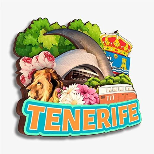 Tenerife Spain Fridge Magnet Wooden Collection 3D Wood Handmade Travel City Souvenirs Refrigerator Magnet Home Decoration Gift -683