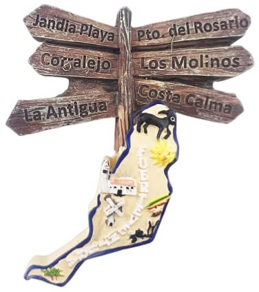 Moiilvcla Fuerteventura Spanien Kühlschrankmagnet Reise Souvenir Kühlschrank Dekoration 3D Magnet Aufkleber Handbemalt Handwerk Kollektion
