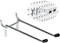 Nlmyt 12 Pcs Peg Board Hooks, Pegboard Hooks 6 Inch, Pegboard Accessories Fit 1/4” Holes, Garage Peg Board Hook Organizers, Heavy Duty Utility Hook for Hanging Tools, Bags and More