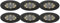 Qazqa - Modern 6er Set Bodenstrahler schwarz inkl. LED IP65 Solar - Terry I Außenbeleuchtung - Aluminium Rund - I LED