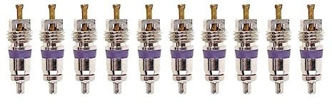 Demiawaking Universal R134a Auto A/C Ventilkerne Klimaanlage Ventileinsatz, Kupfer Auto Klimaanlage Ventil (10Pcs)