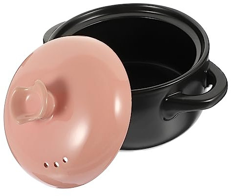 UPKOCH Casseruola Ceramica Per Zuppe e Noodles Pentola Da Cucina Con Doppie Maniglie Per Persone Facile Da Pulire e Versatile Per Uso Domestico e Ristoranti